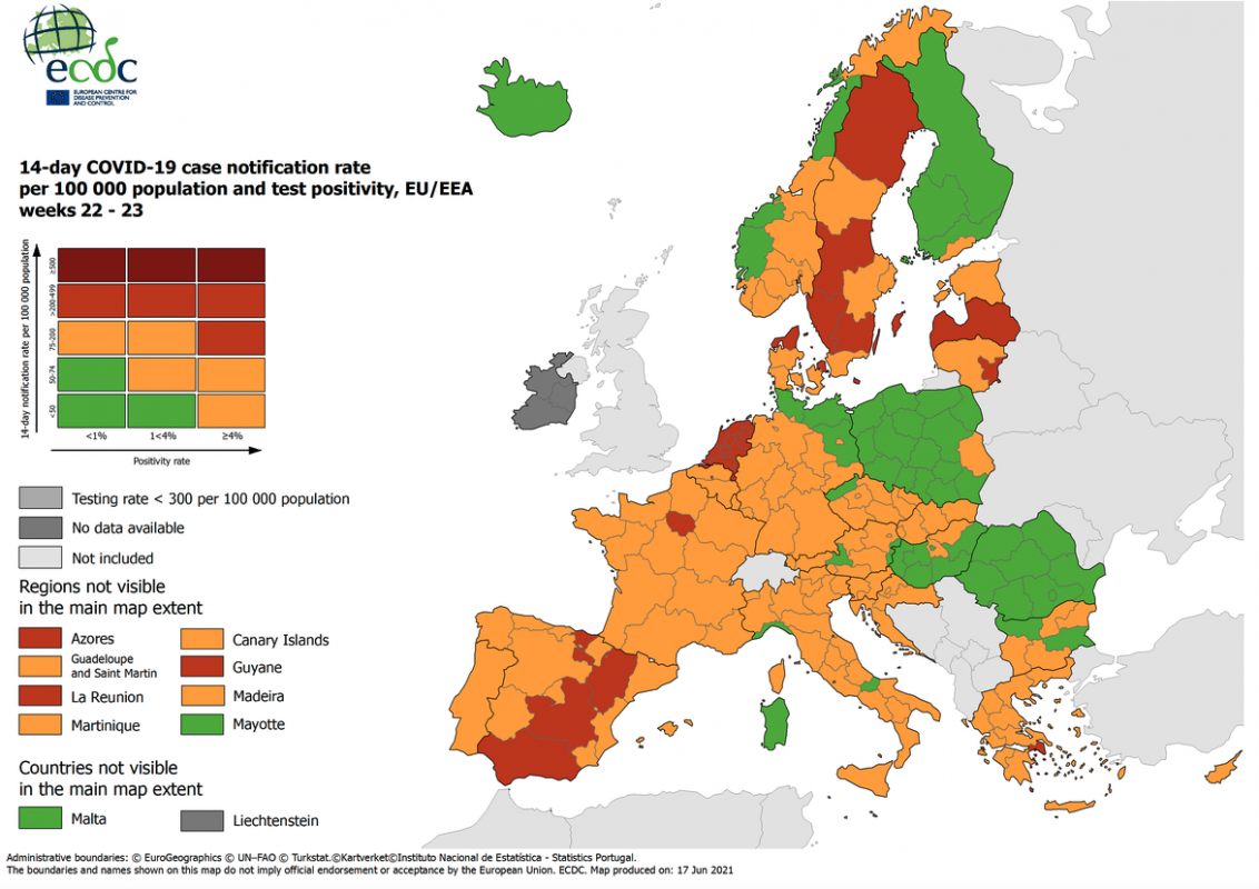 Sardinia is an EU green zone